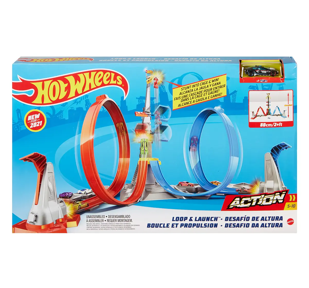 Hot Wheels Loop And Launch Trackset, 5Y+