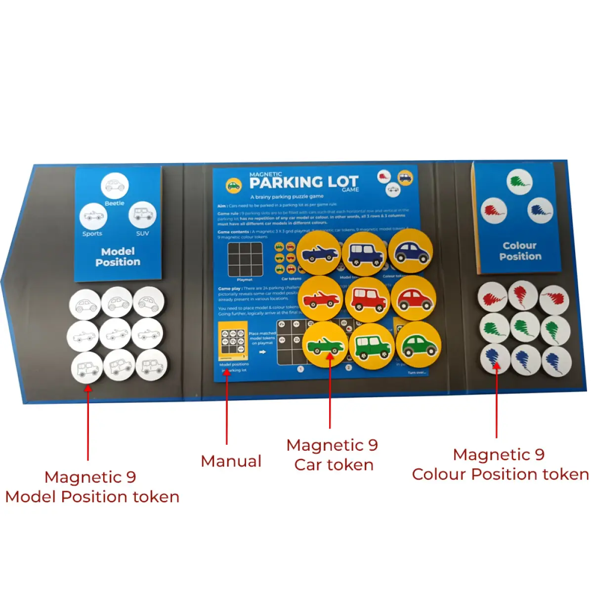 Toykraftt Mind Game Magnalogix Magnetic Parking Lot Junior Multicolour, 5Y+