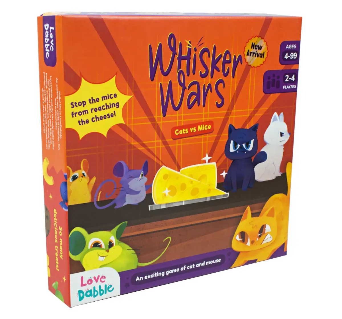 Bloomingo Whisker Wars Cats vs mice Board Game, 4Y+