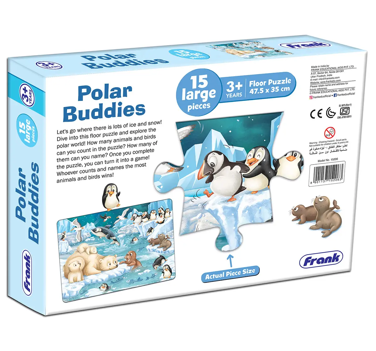 Frank Polar Buddies 15 pieces Floor Puzzles, 3Y+