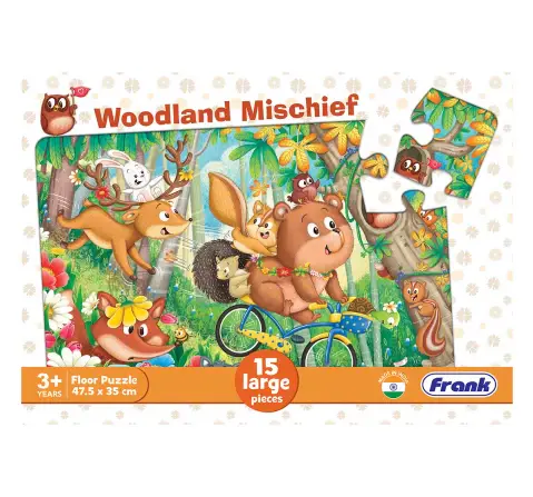Frank Woodland Mischief 15 pieces Floor Puzzles, 3Y+