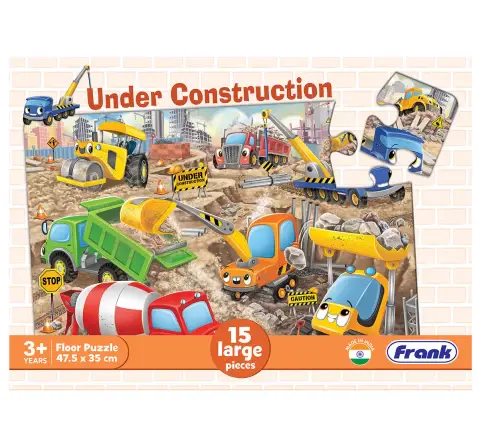 Frank Under Construction 15 pieces Floor Puzzles, 3Y+