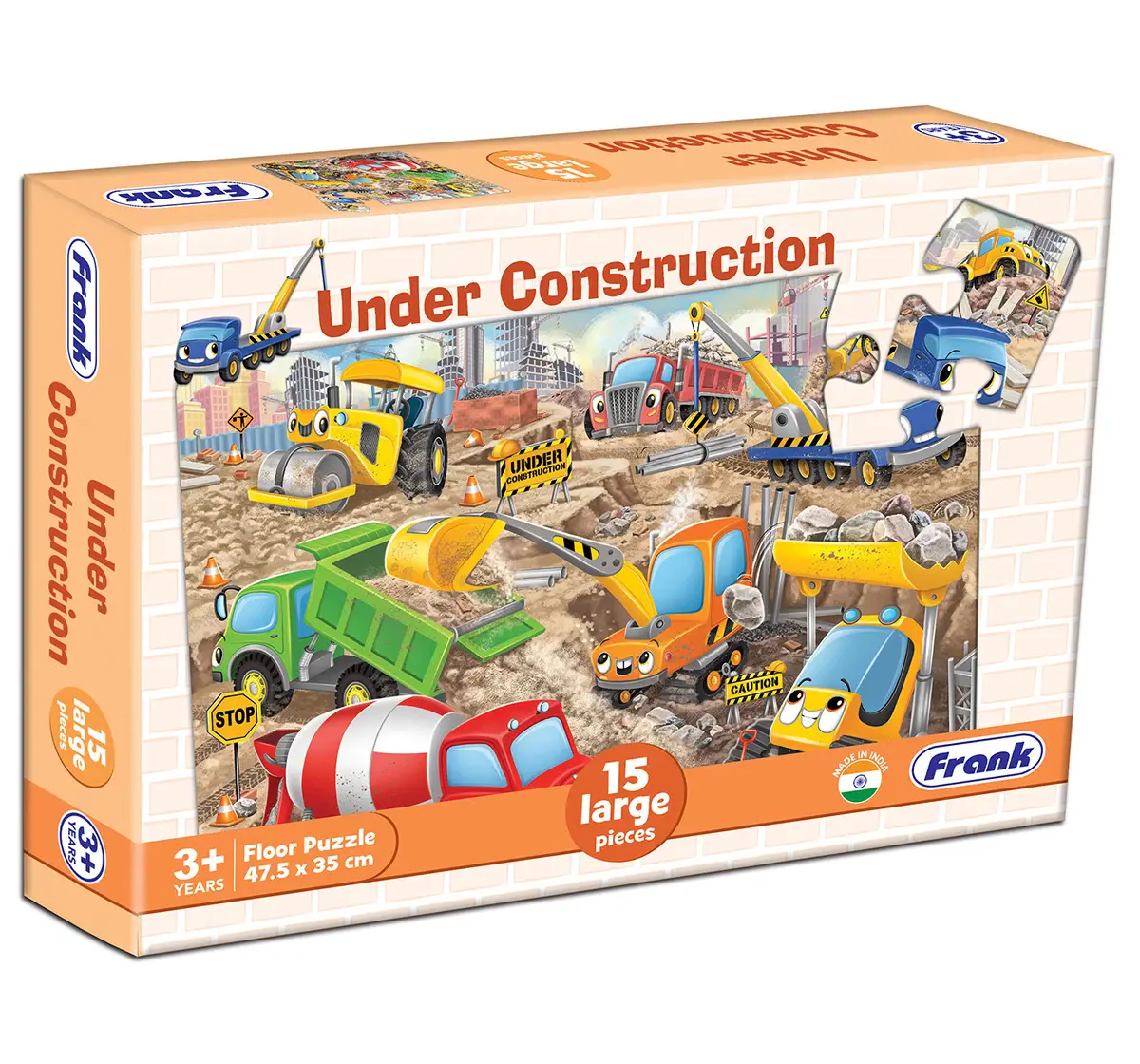 Frank Under Construction 15 pieces Floor Puzzles, 3Y+