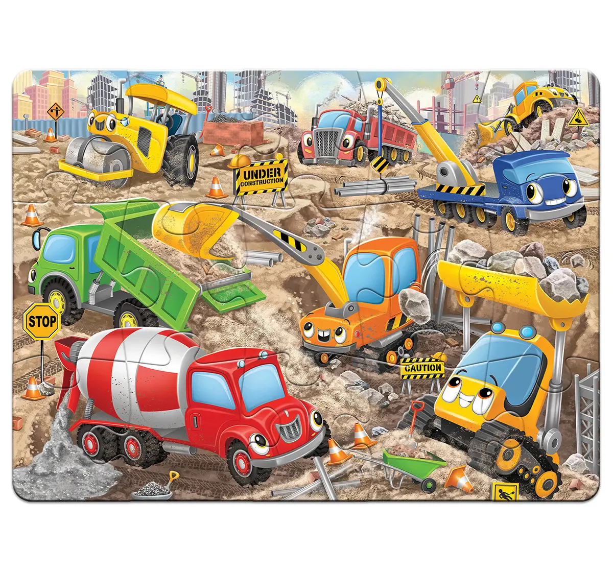 Frank Under Construction 15 pieces Floor Puzzles, 3Y+