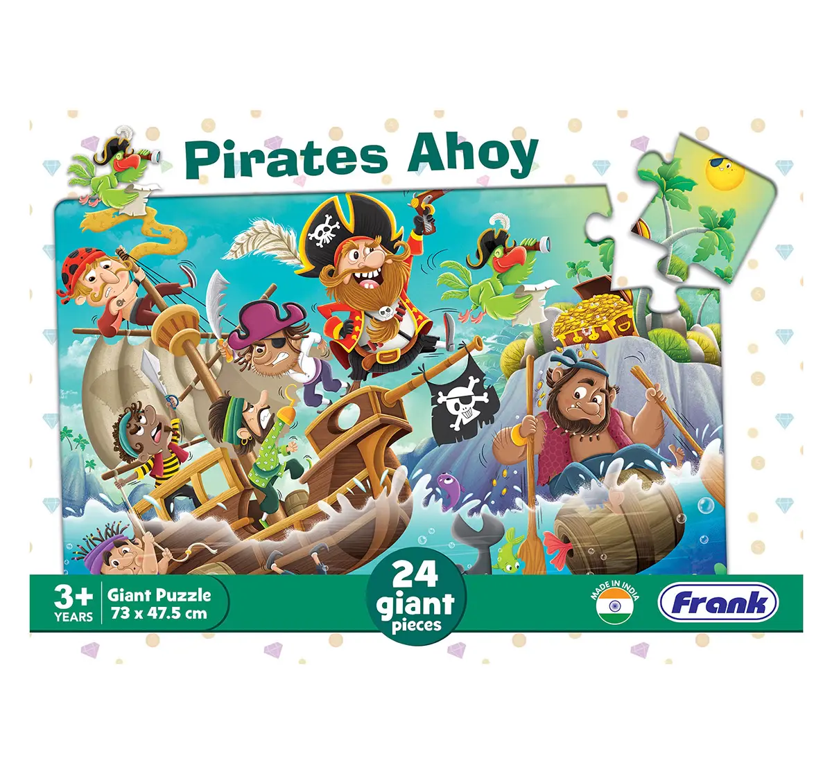 Frank Pirates Ahoy, 24 Pieces Giant Floor Puzzle, 3Y+