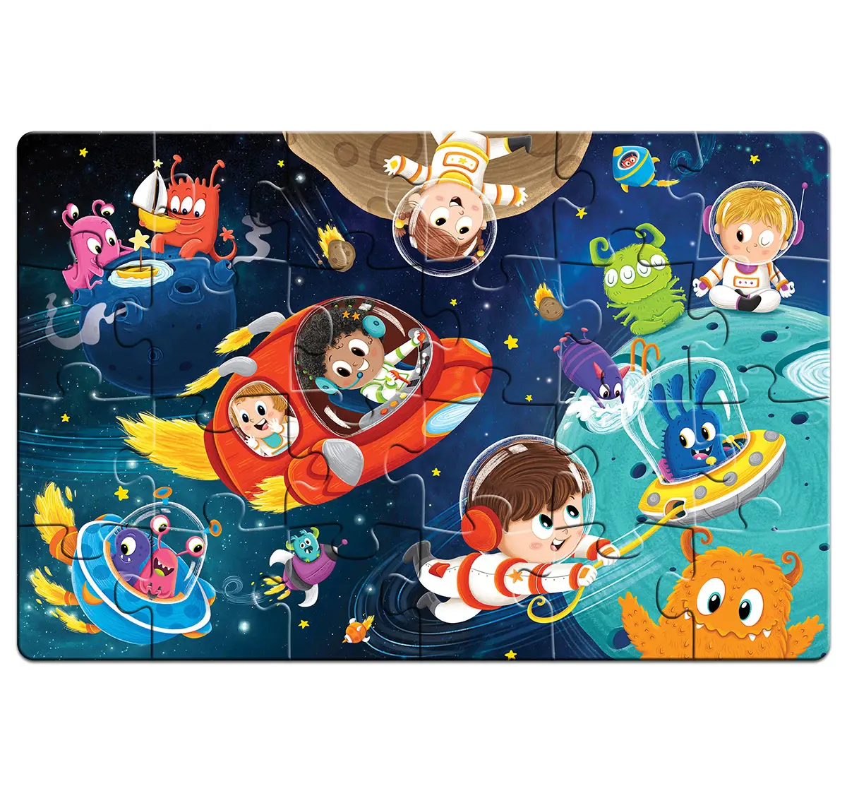 Frank Space Adventure, 24 Pieces Giant Floor Puzzle, 3Y+