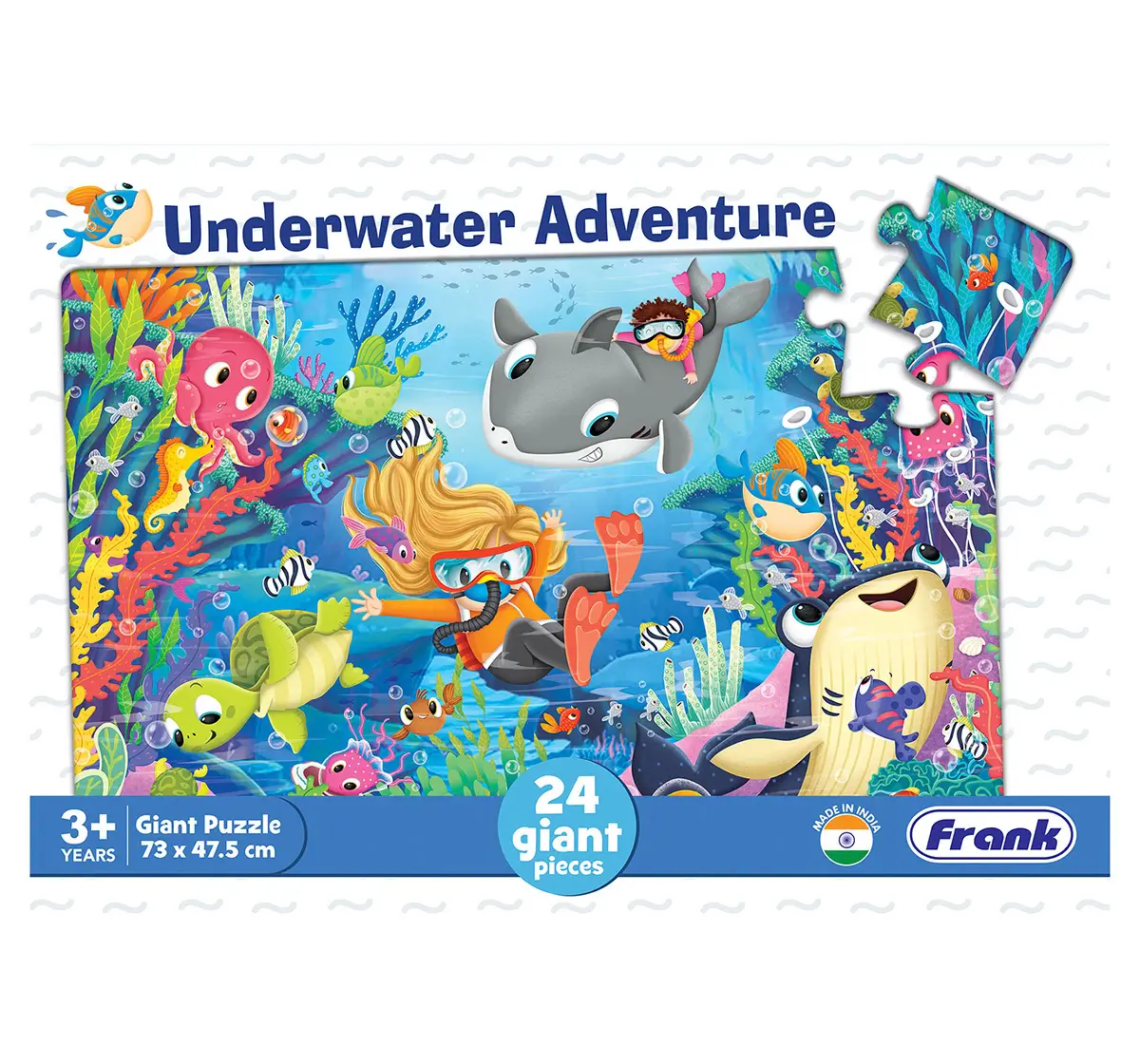 Frank Underwater Adventure, 24 Pieces Giant Floor Puzzle, 3Y+