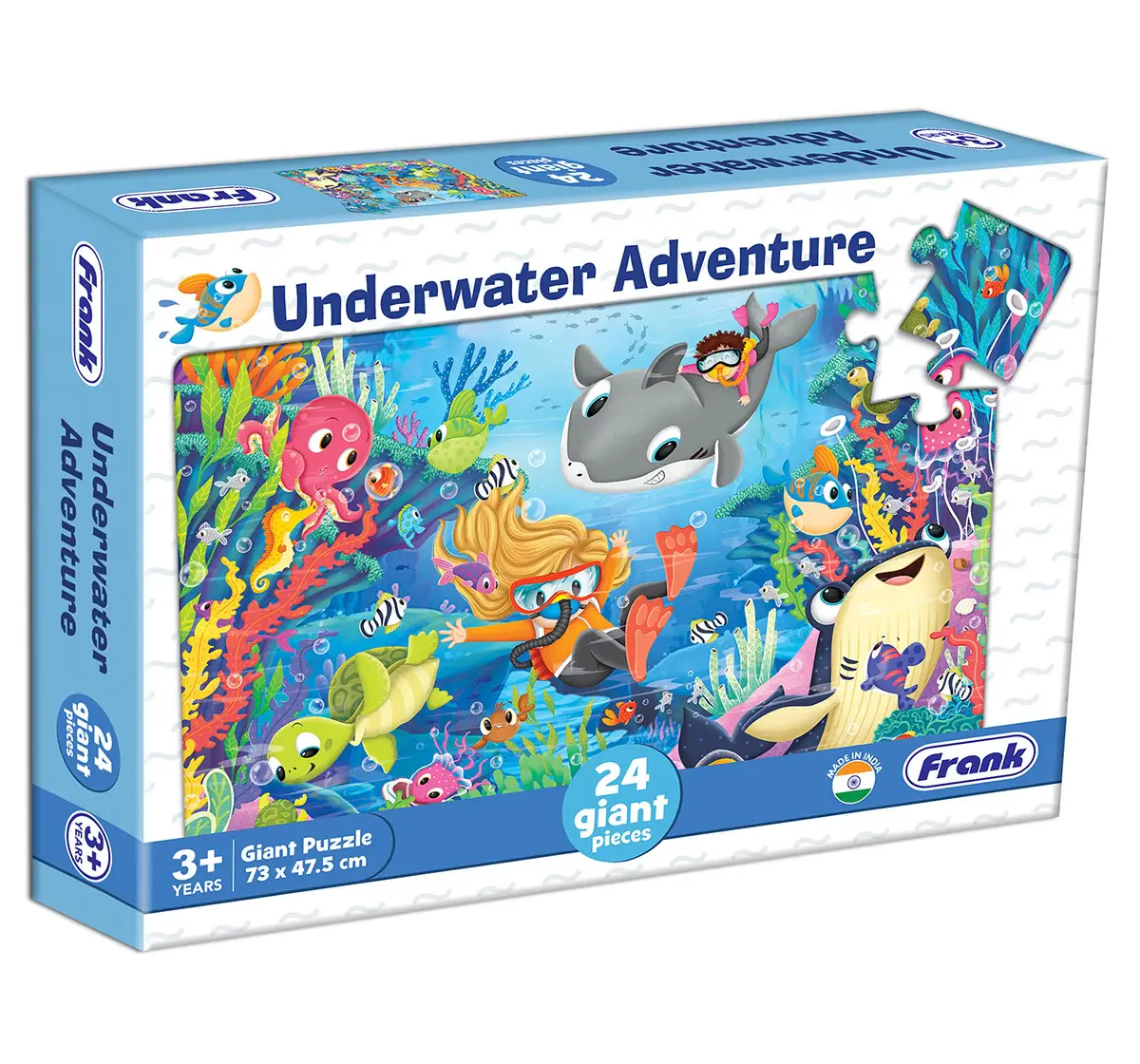 Frank Underwater Adventure, 24 Pieces Giant Floor Puzzle, 3Y+