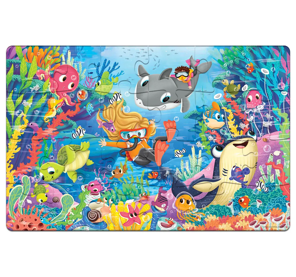 Frank Underwater Adventure, 24 Pieces Giant Floor Puzzle, 3Y+