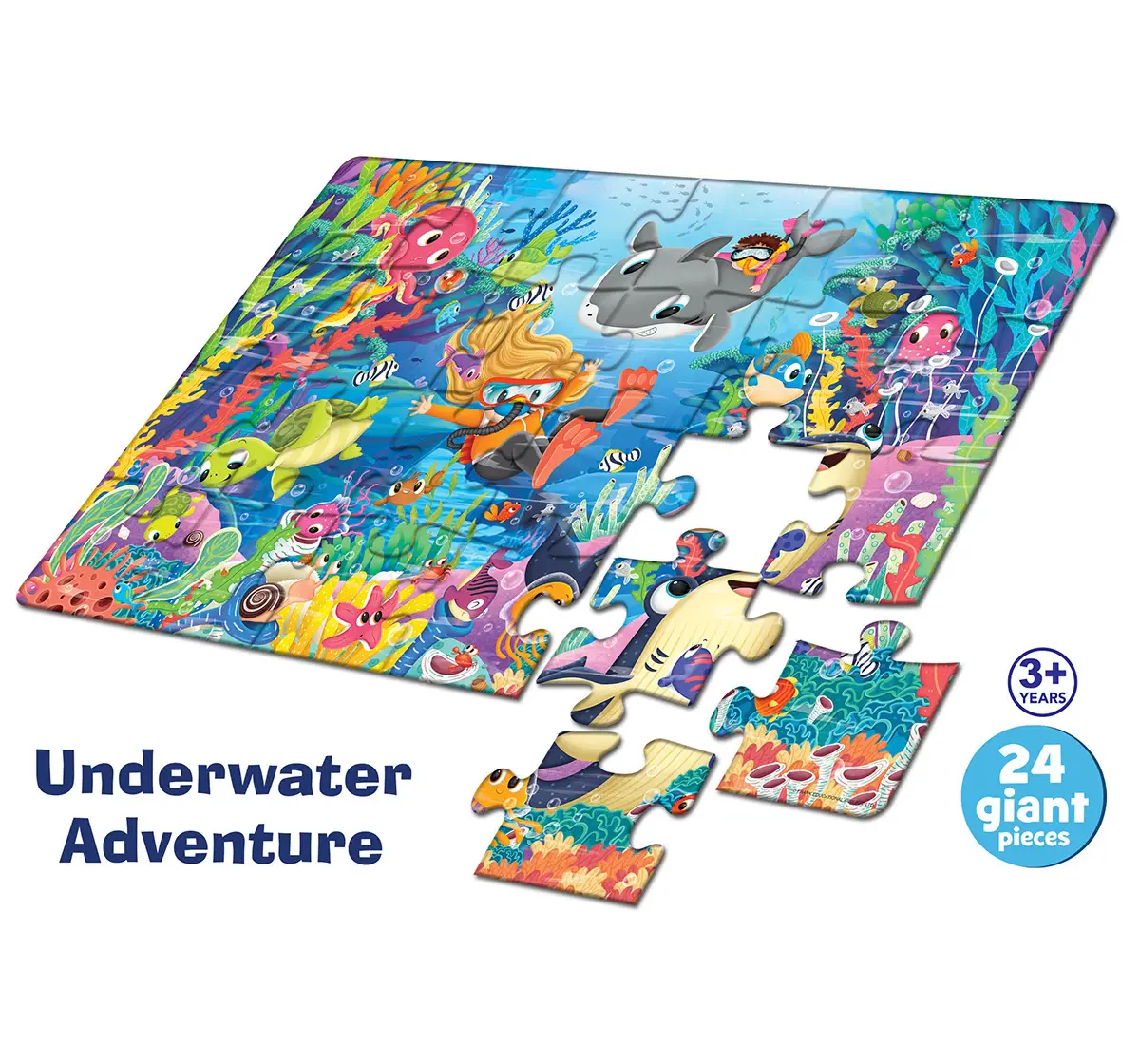 Frank Underwater Adventure, 24 Pieces Giant Floor Puzzle, 3Y+