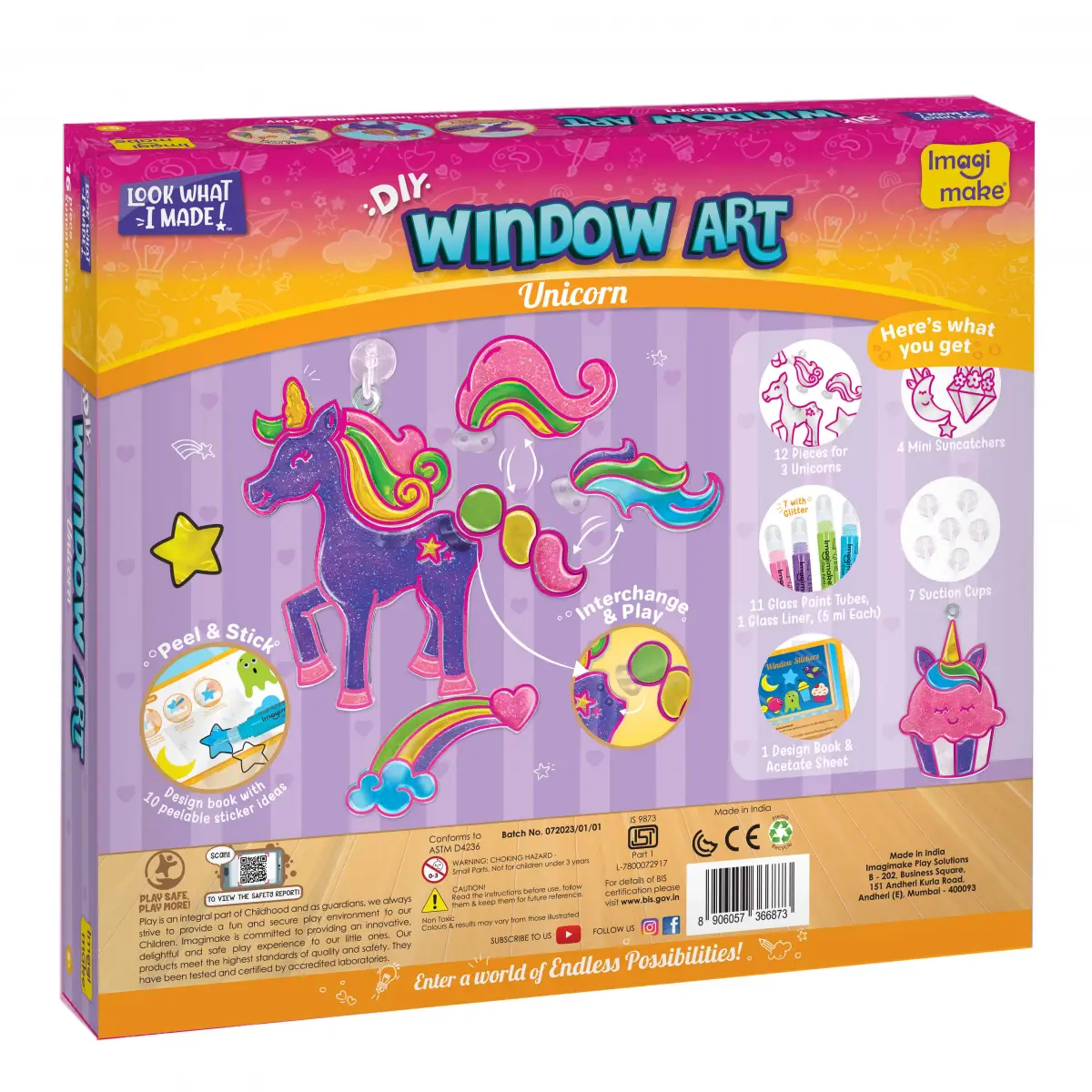 SKOODLE Unicorn 24 Piece Art Set For kids, with a Plastic  Carry Case - Mini Coloring Kit Art Set
