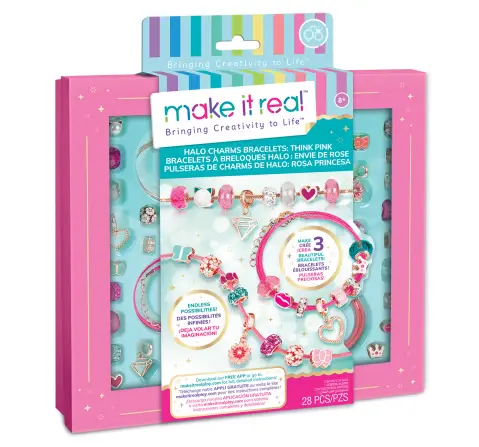 Make It Real Halo Charms Think Pink Multicolour, 8Y+