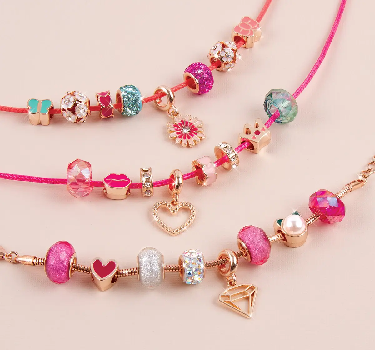 Make It Real Halo Charms Think Pink Multicolour, 8Y+