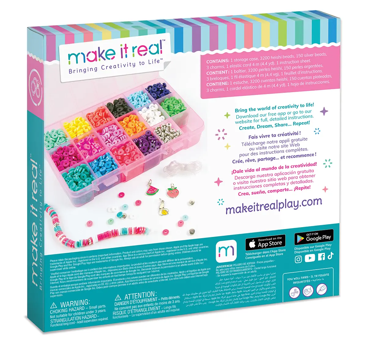 Make It Real Heishi Bead Kit Multicolour, 8Y+