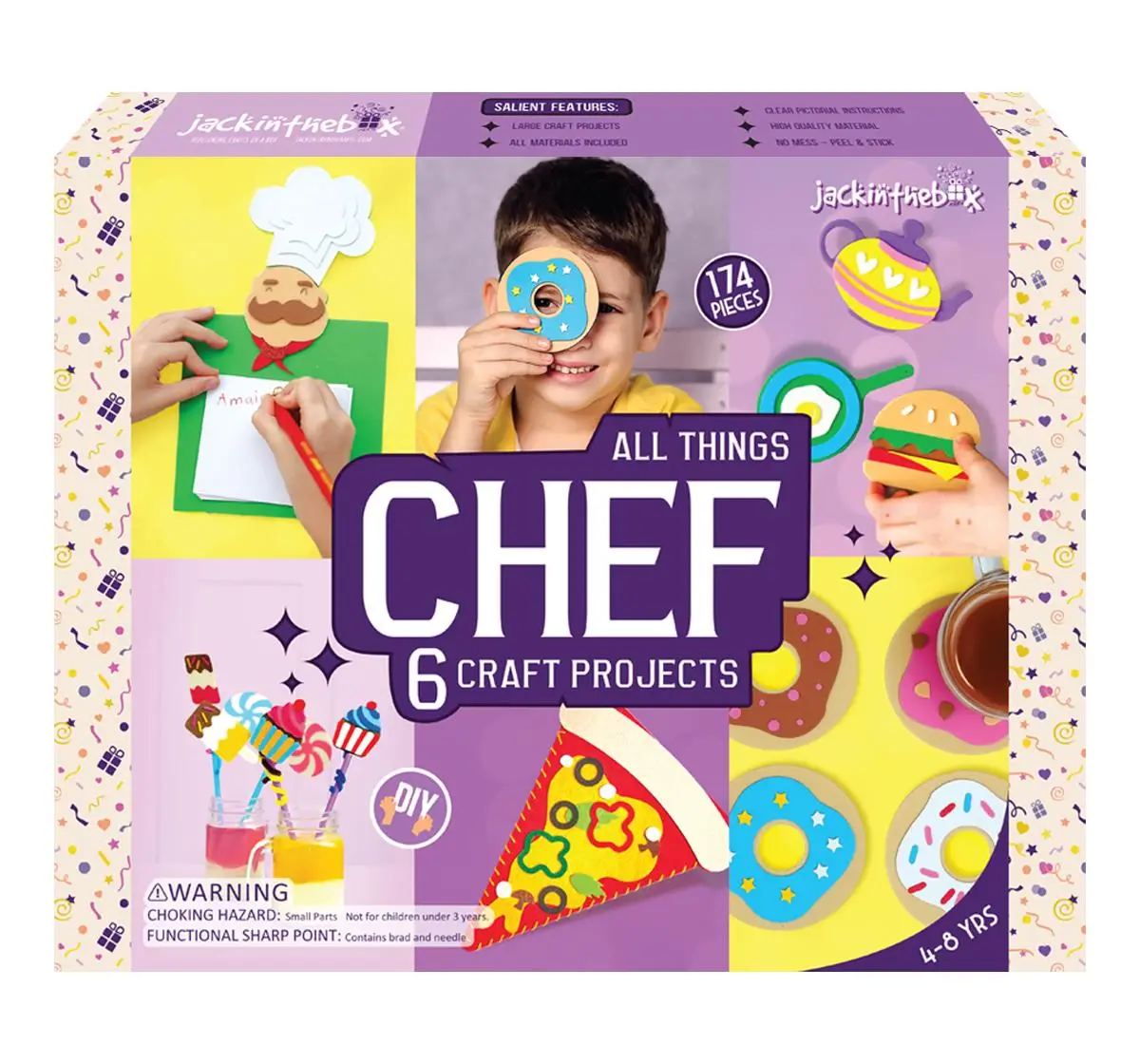 Jack In The Box All Things Chef 6-In-1 Arts and Craft Kit, 4Y+