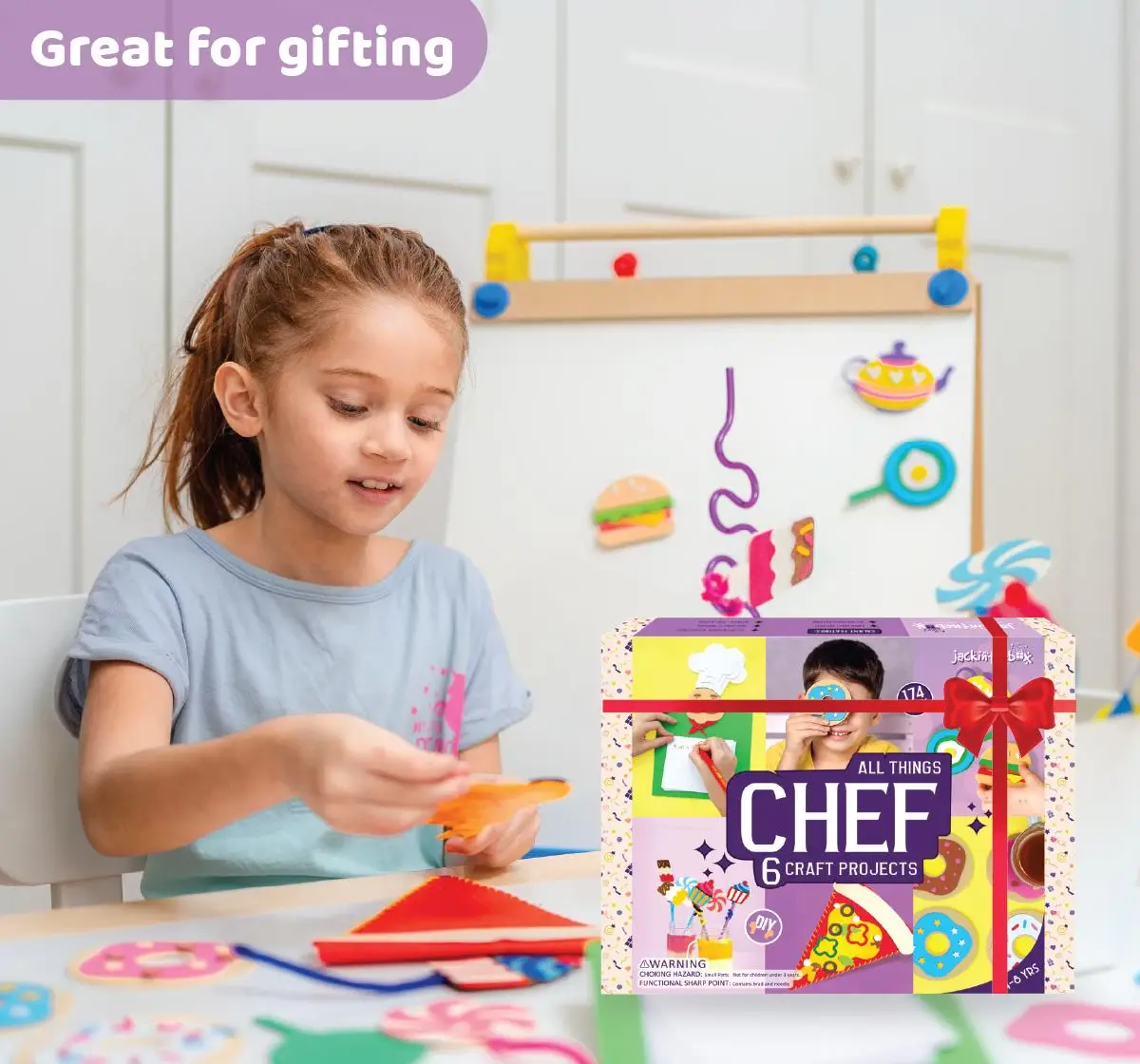 Jack In The Box All Things Chef 6-In-1 Arts and Craft Kit, 4Y+