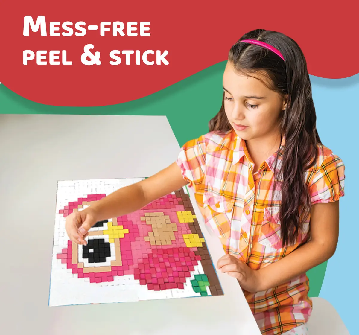 Jack In The Box STICK 'N' STACK Owl Design Mosaic Arts and Crafts with 3D Foam Stickers For Kids of Age 10Y+, Multicolour
