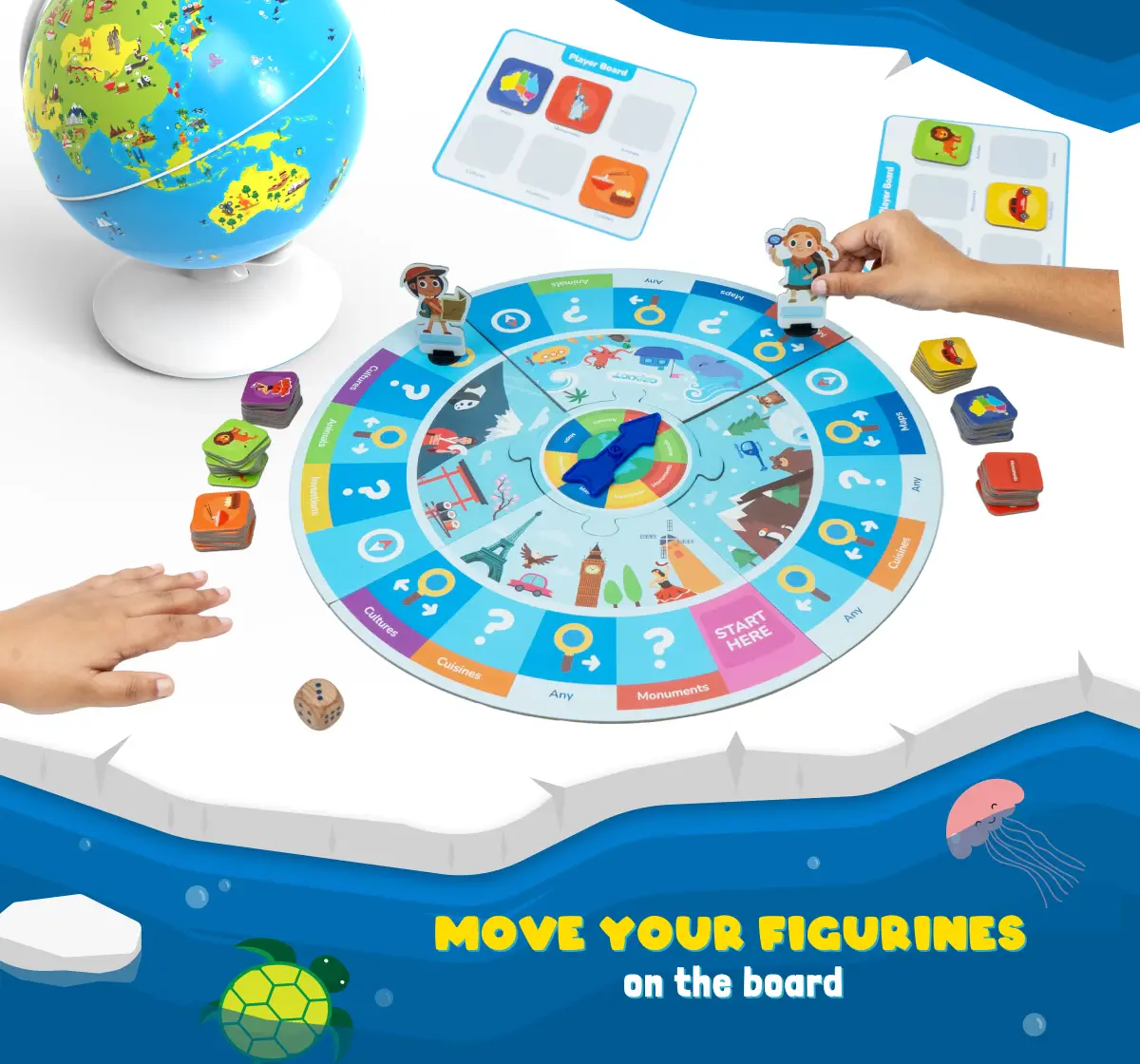 Playshifu Around The World Orboot Board Game, 4Y+