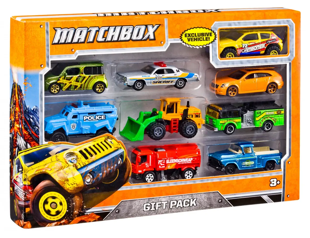 Matchbox 1:64 9Pack Die Cast Vehicles Assorted, 3Y+, Multicolour