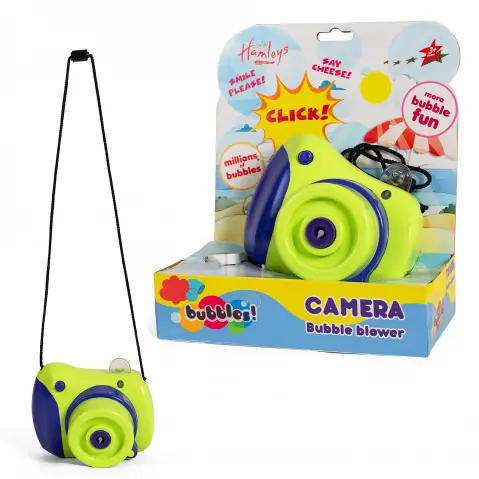 Hamleys Camera Bubble Blower for Kids, 3Y+, Green & Purple