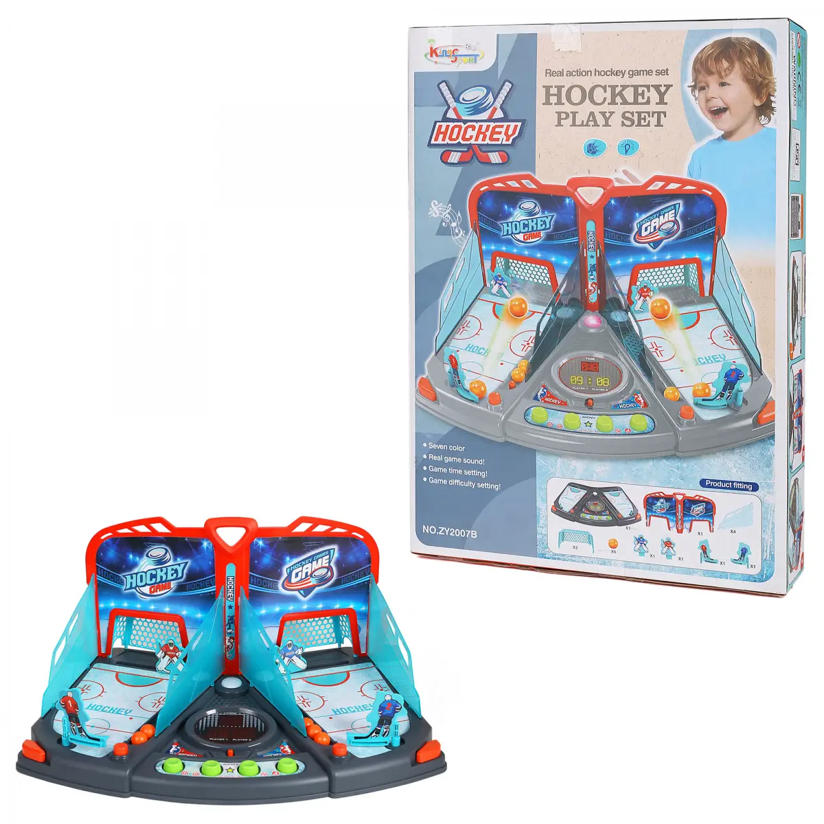 King Sports Electronic Hockey Playset, 3Y+, Multicolour