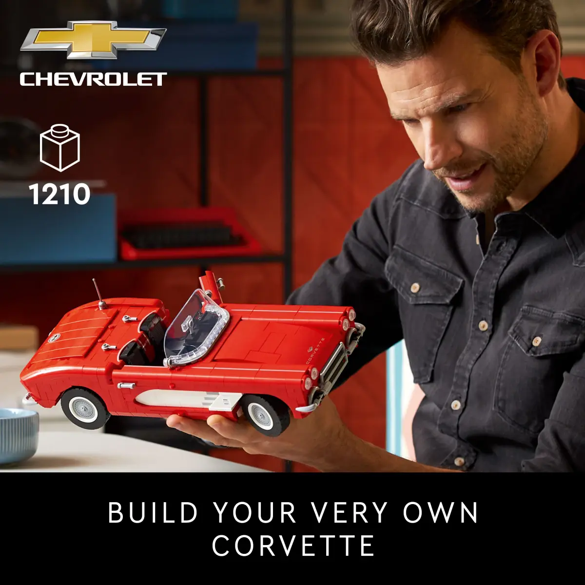 LEGO Icons Corvette Building Kit 10321 (1,210 Pieces), 18Y+, Multicolour