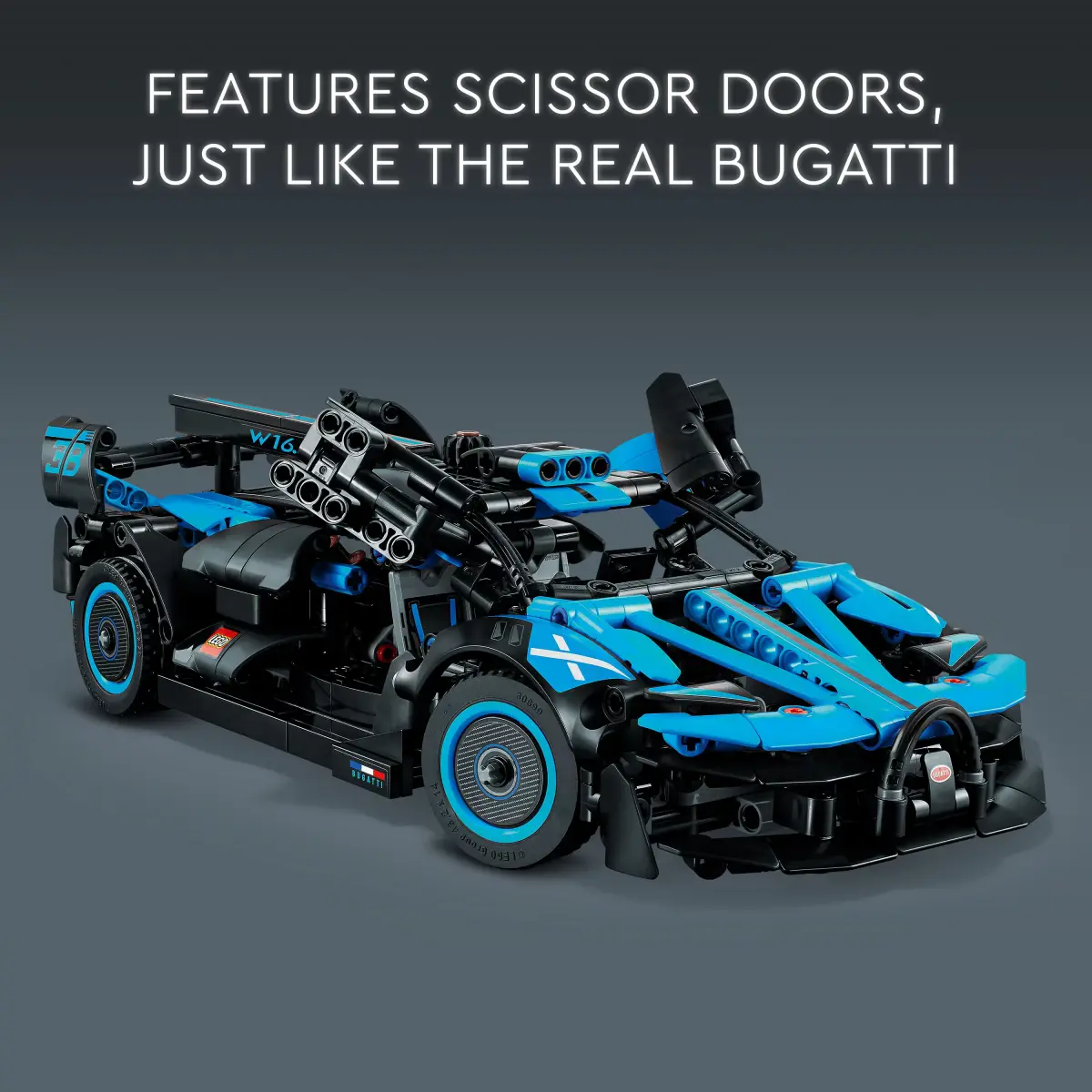 LEGO Technic Bugatti Bolide Agile Blue 42162 Building Toy Set (905 Pieces), Multicolour