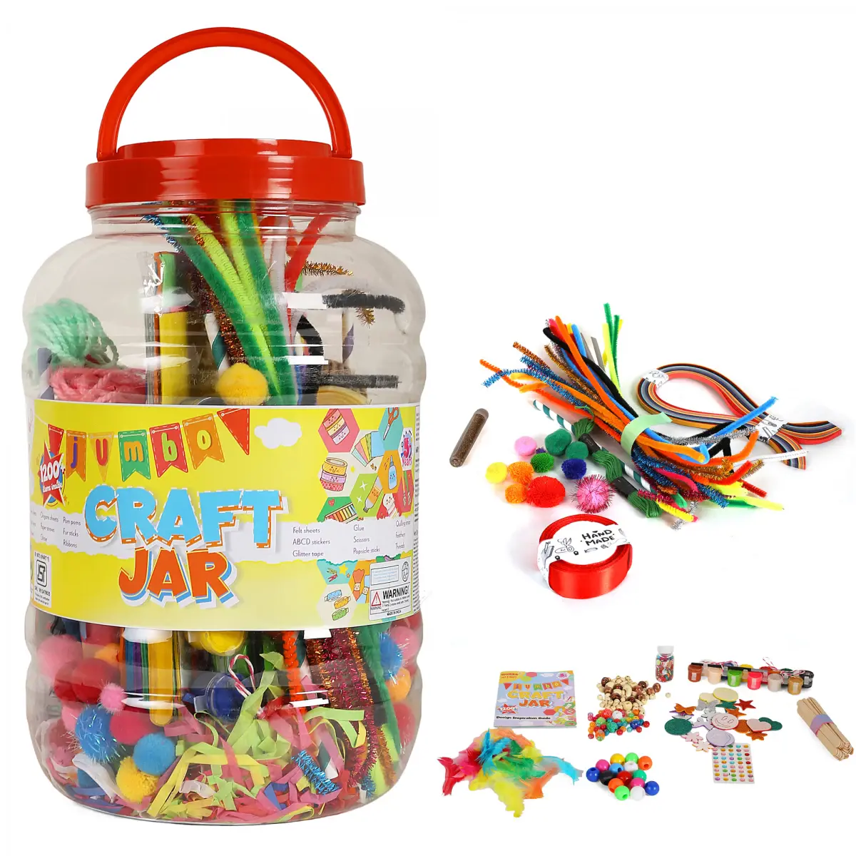 Youreka Jumbo Craft Jar, Multicolour, 5Y+