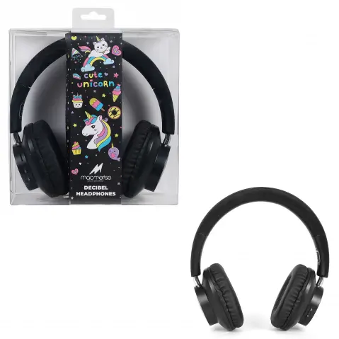 Macmerise Cute Unicorn Decibel Bluetooth Headphones, 7Y+, Blue