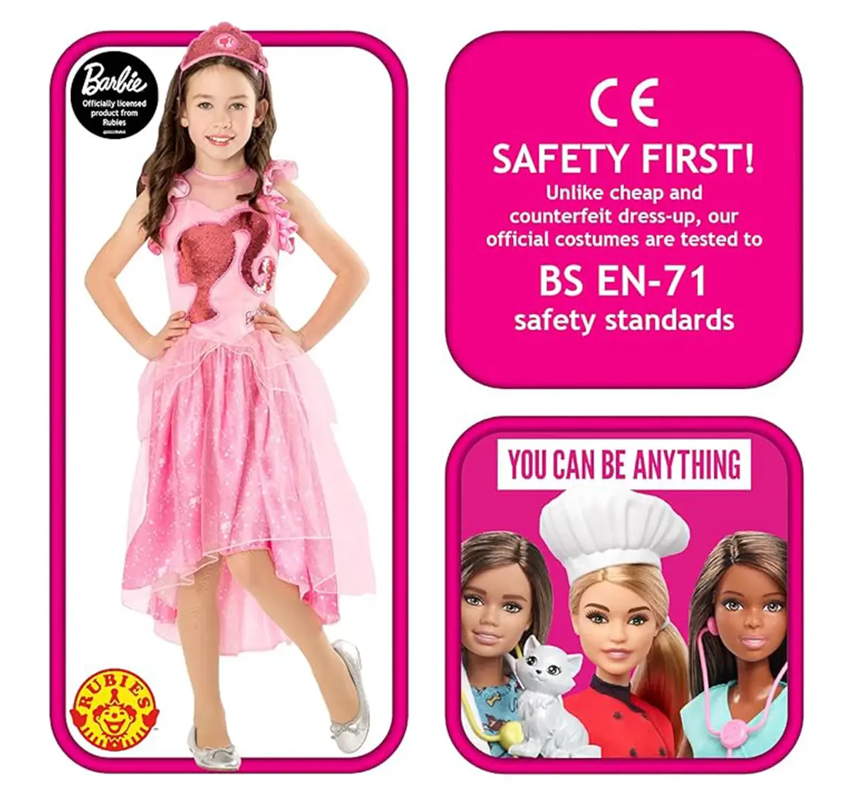 Rubies Barbie Princess Large Costume , 3Y+