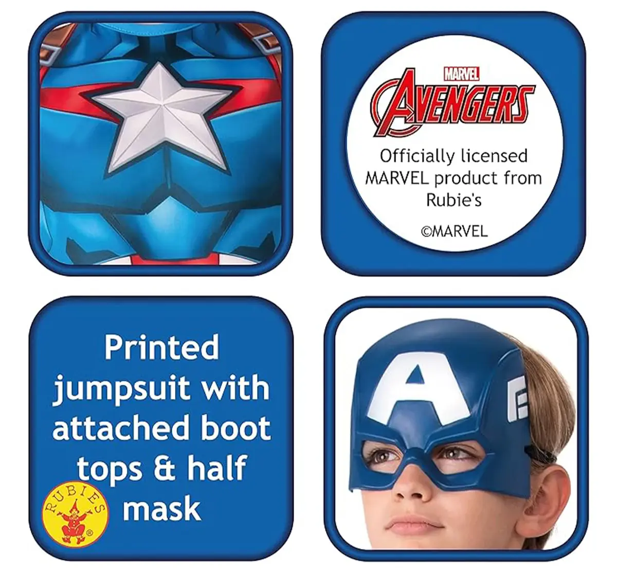 Rubies Captain America Classic New Medium Costume, 3Y+