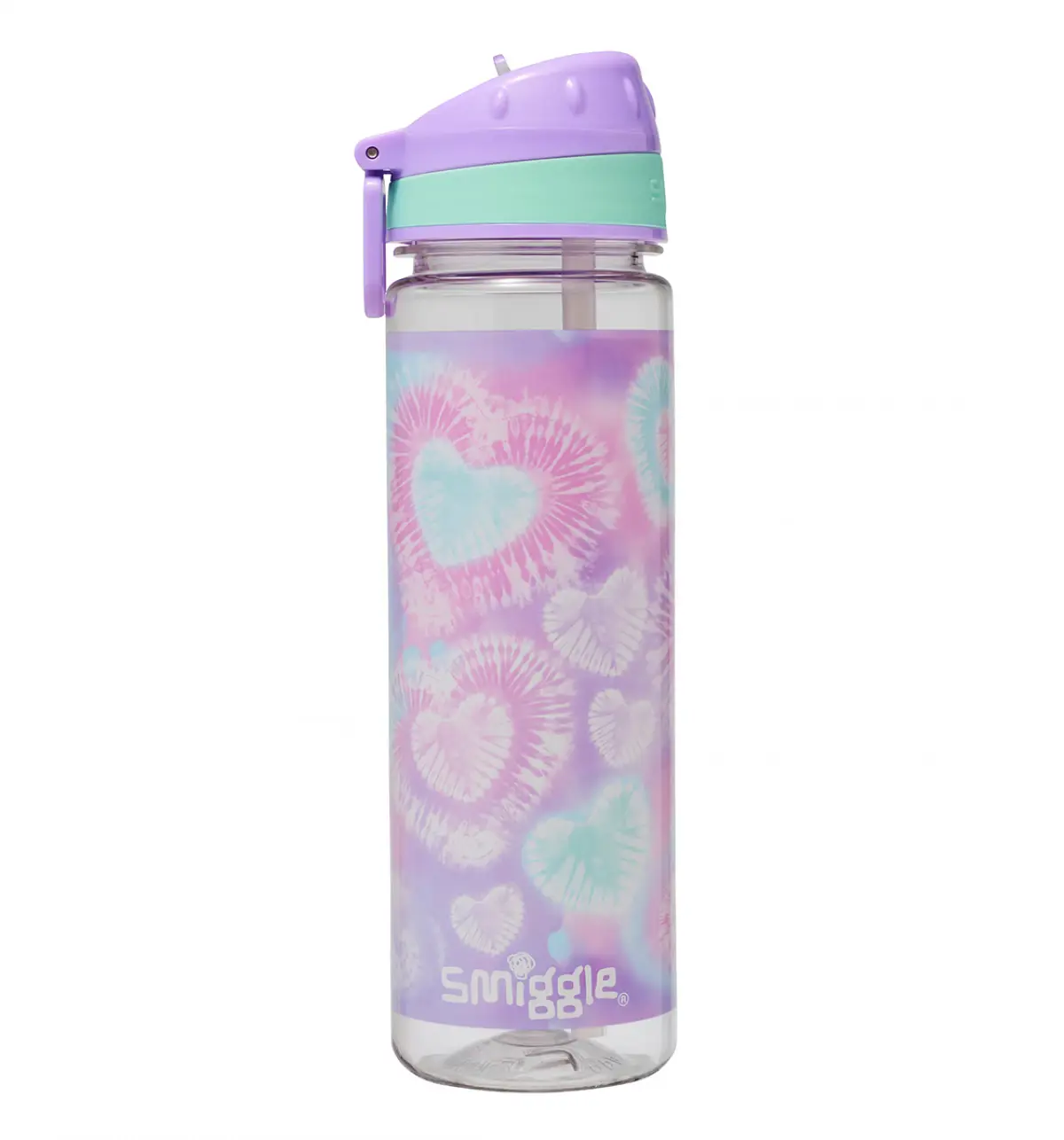 Smiggle I Heart Smiggle Plastic Drink Up Bottle 650Ml Lilac, 3Y+