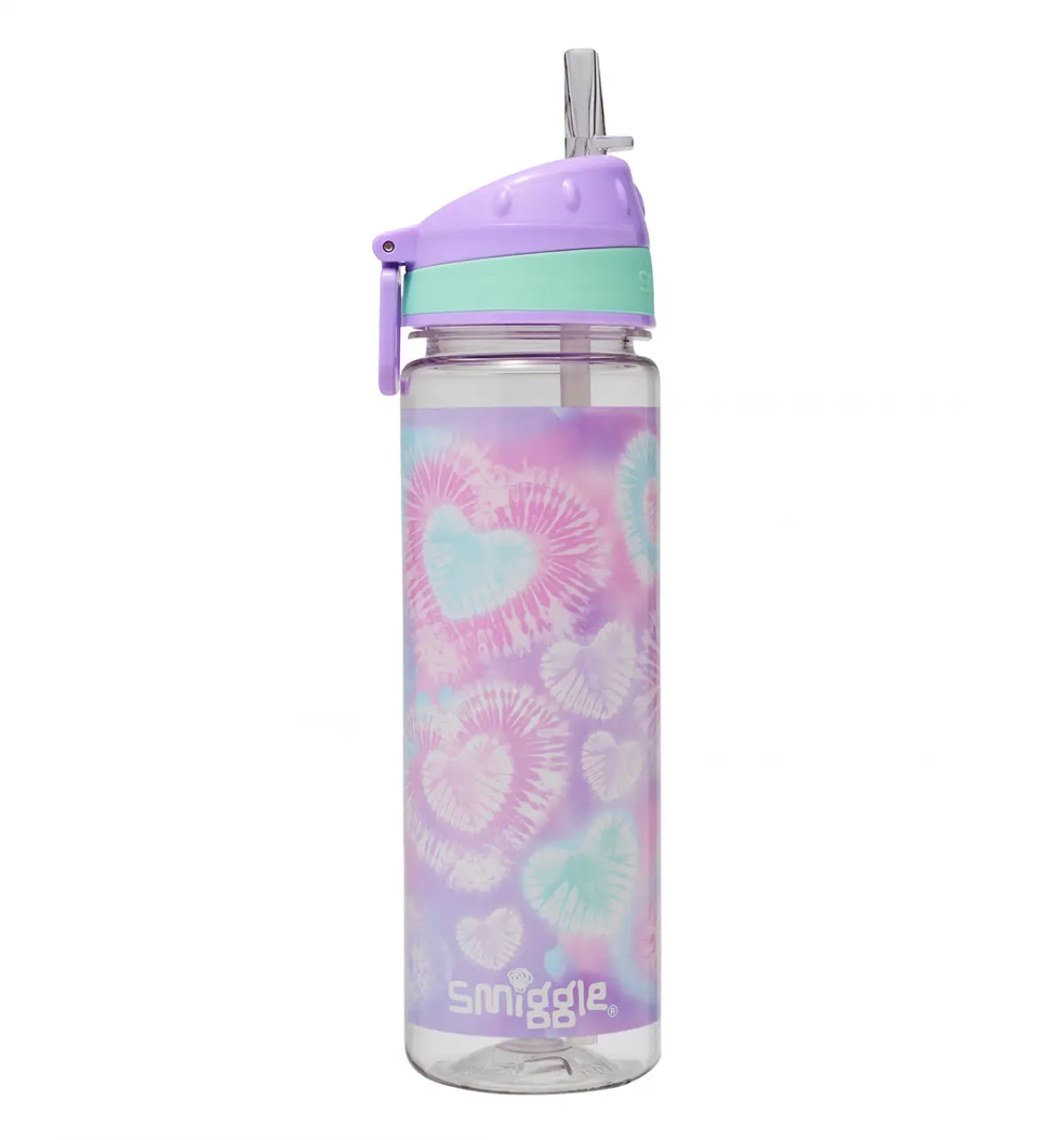 Smiggle I Heart Smiggle Plastic Drink Up Bottle 650Ml Lilac, 3Y+