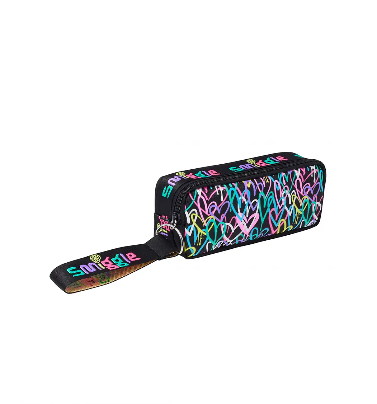 Smiggle I Heart Smiggle Oblong Pencil Case Black, 3Y+