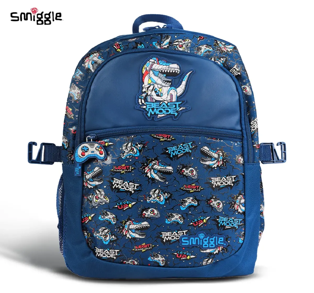 Smiggle Fly High Kid’s Backpack Stylish Trendy Waterproof School Bag with Multi Compartment – Navy, 3Y+
