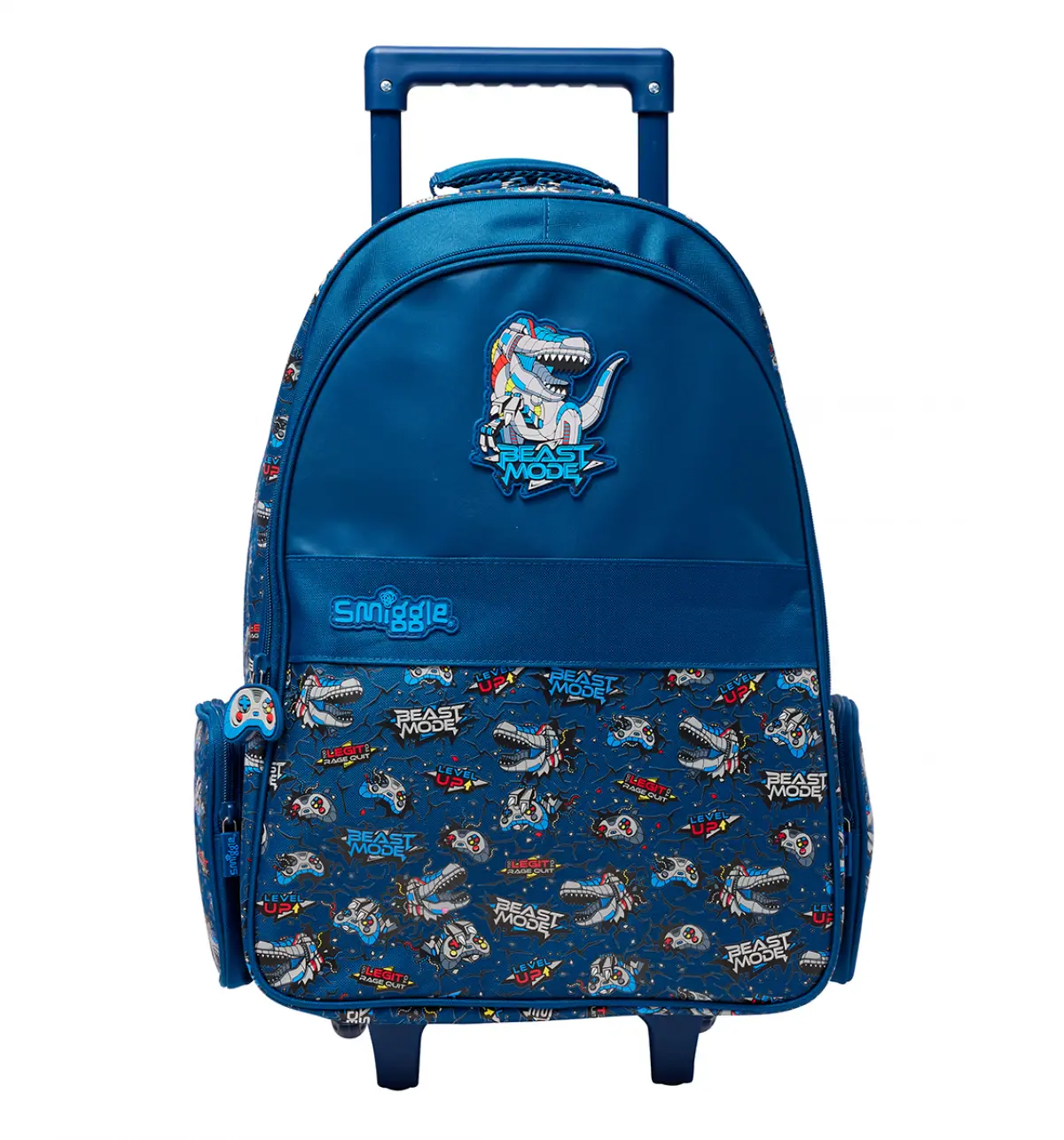 Smiggle Fly High Trolley Backpack With Light Up Wheels Navy, 3Y+