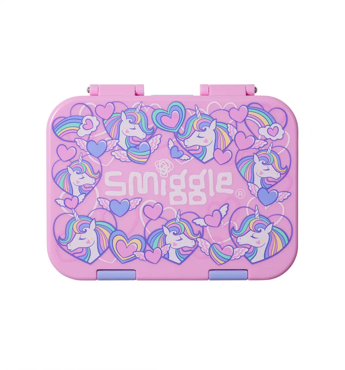 Smiggle Fly High Happy Small Bento Lunchbox Pink, 3Y+