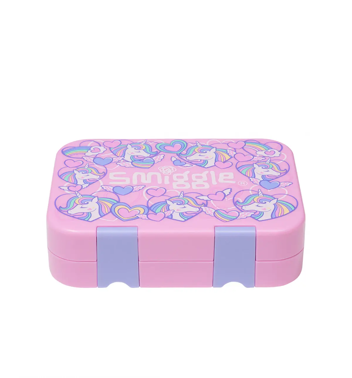 Smiggle Fly High Happy Small Bento Lunchbox Pink, 3Y+