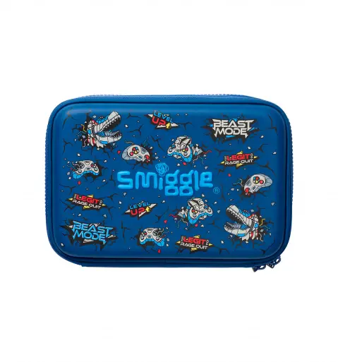 Smiggle Fly High Hardtop Double Up Pencil Case Navy, 3Y+