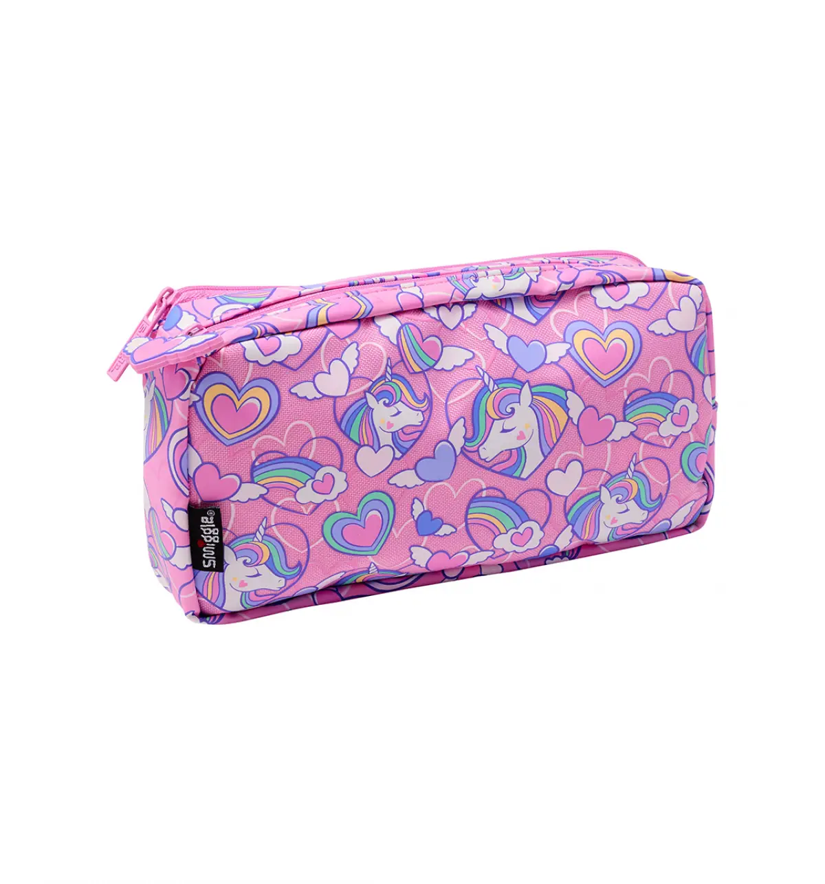 Smiggle Fly High Character Pocket Pencil Case Pink, 3Y+