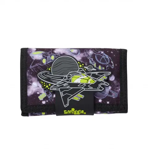 Smiggle Fly High Character Wallet Black, 3Y+