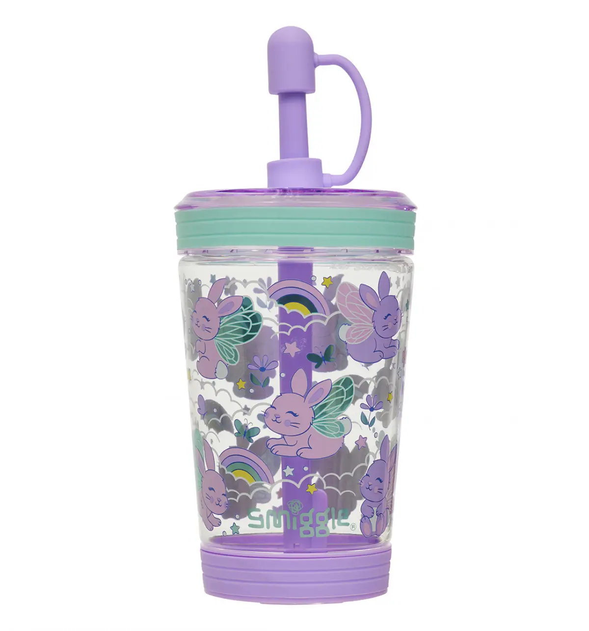 Smiggle Blast Off No Spill Cup 480Ml Lilac, 3Y+