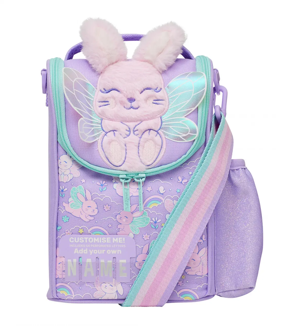 Smiggle Blast Off Junior ID Lunch Box With Strap Lilac, 3Y+