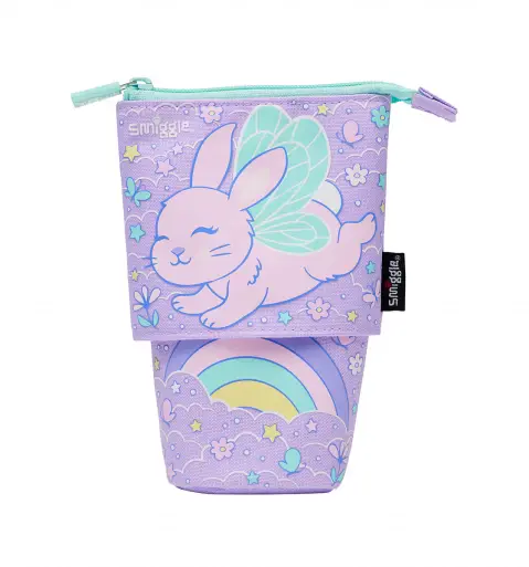 Smiggle Blast Off Stand n' Slide 2 in 1 Pencil Case Lilac, 3Y+