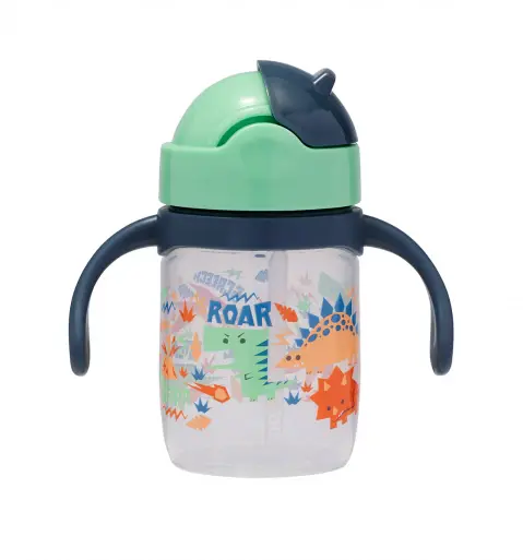 Smiggle Over and Under Teeny Tiny Plastic Sippy Cup Grey, 3Y+