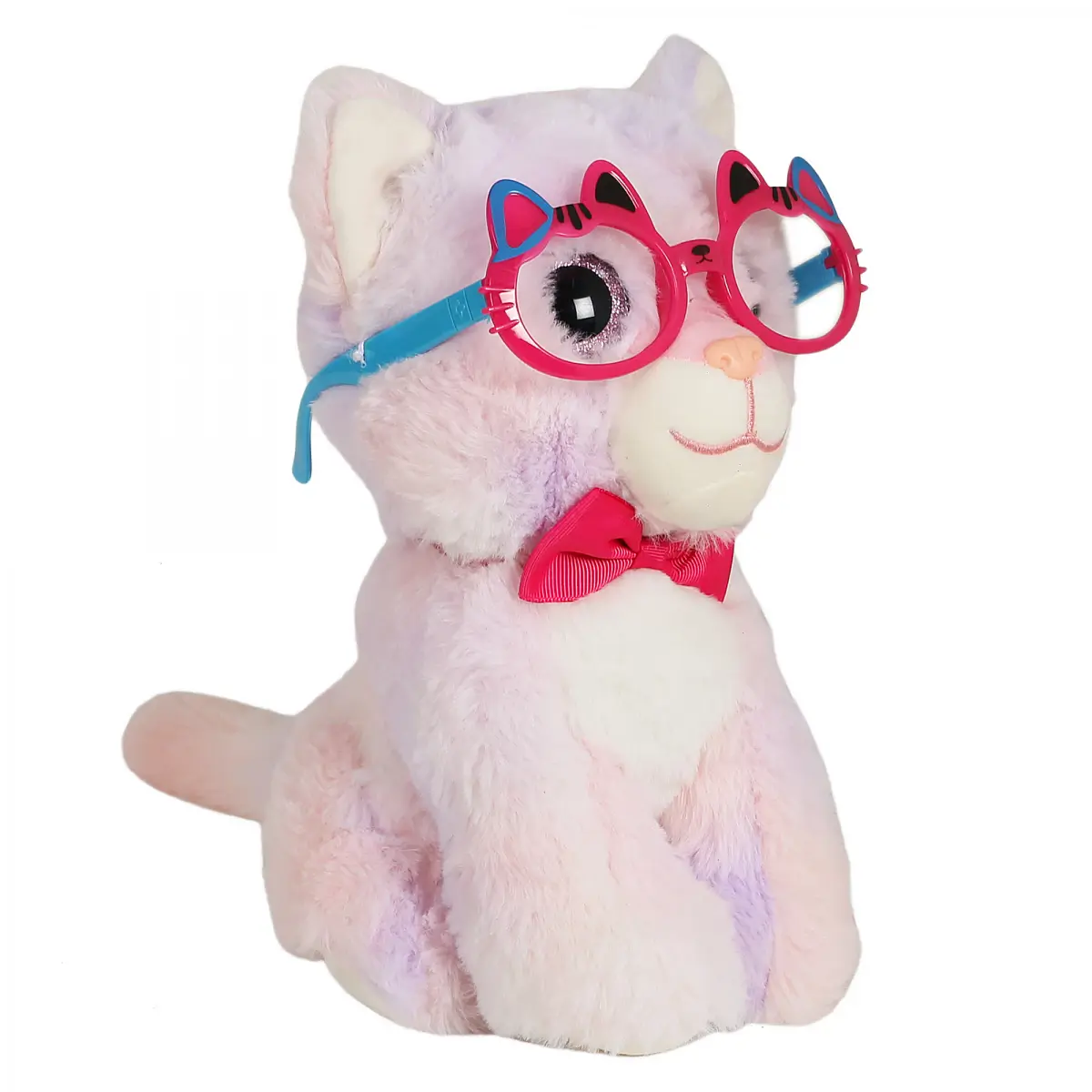 Fuzzbuzz Lucy Cat with Glasses, Soft Toys for Kids, 25cm, 3Y+, Grey