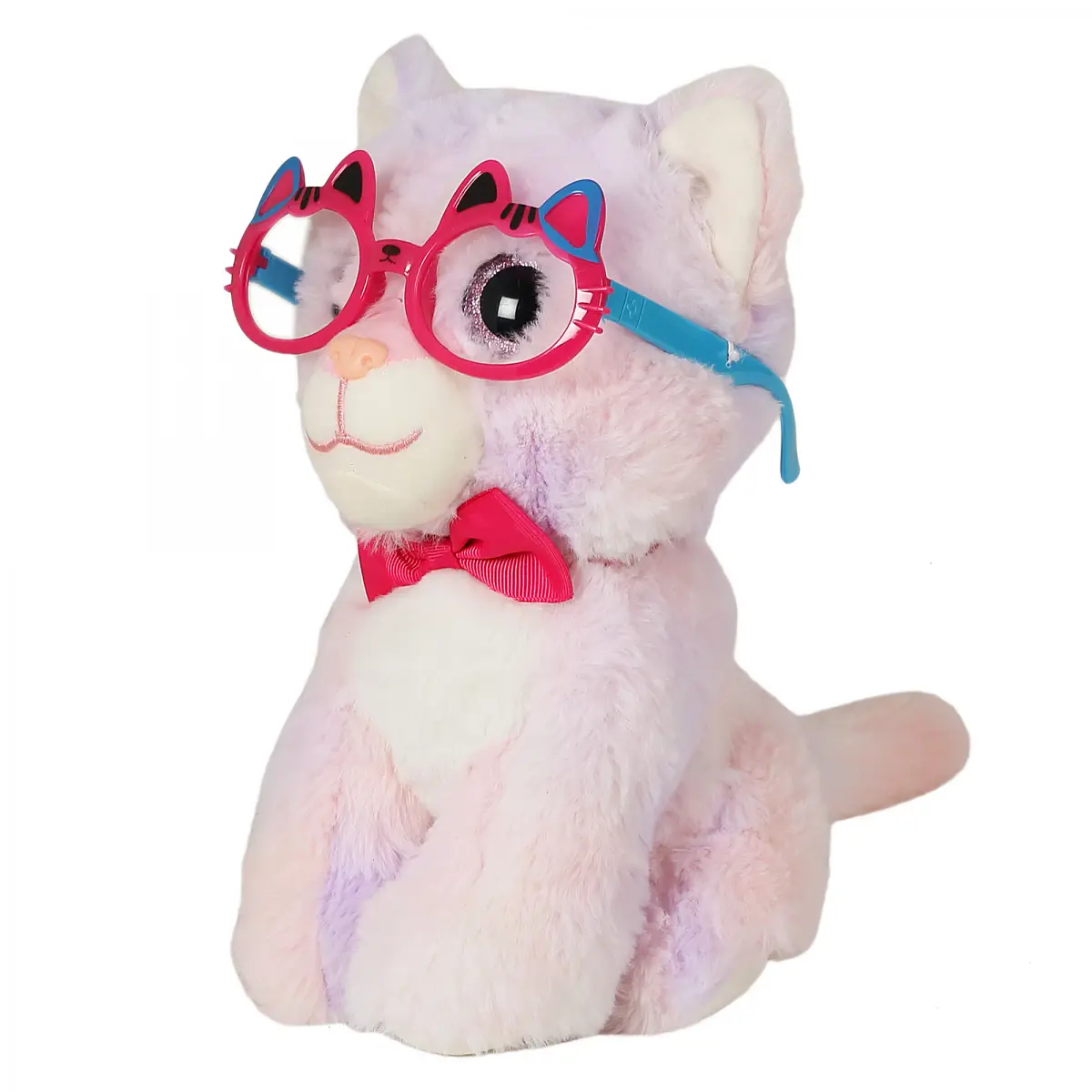 Fuzzbuzz Lucy Cat with Glasses, Soft Toys for Kids, 25cm, 3Y+, Grey