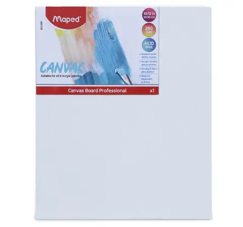 Maped Cotton Canvas Board for Painting (10 x 10), 10Y+