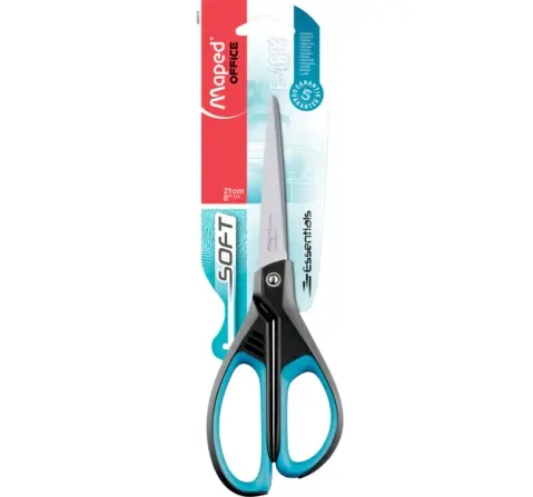 Maped Essential Soft Scissor 17cm, 10Y+ (Black)