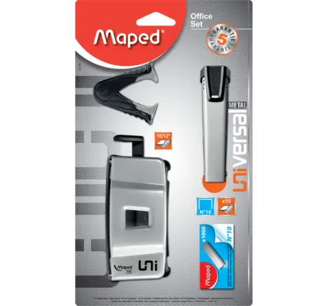 Maped Essential Stapler & Hole Punch Set, 7Y+ (Black)